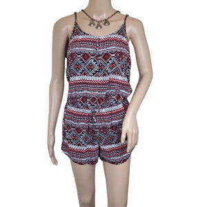 Garage Multicolor Tribal Print Romper